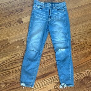 Distressed gap skinny jeans